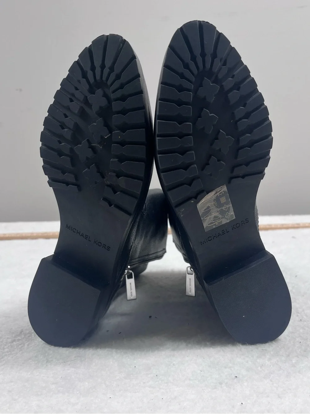 Michael Kors Black Leather Side-Zip Chukka Boot